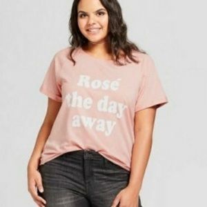Grayson Threads Pink Rose The Day Away Terry Tee Size Small
